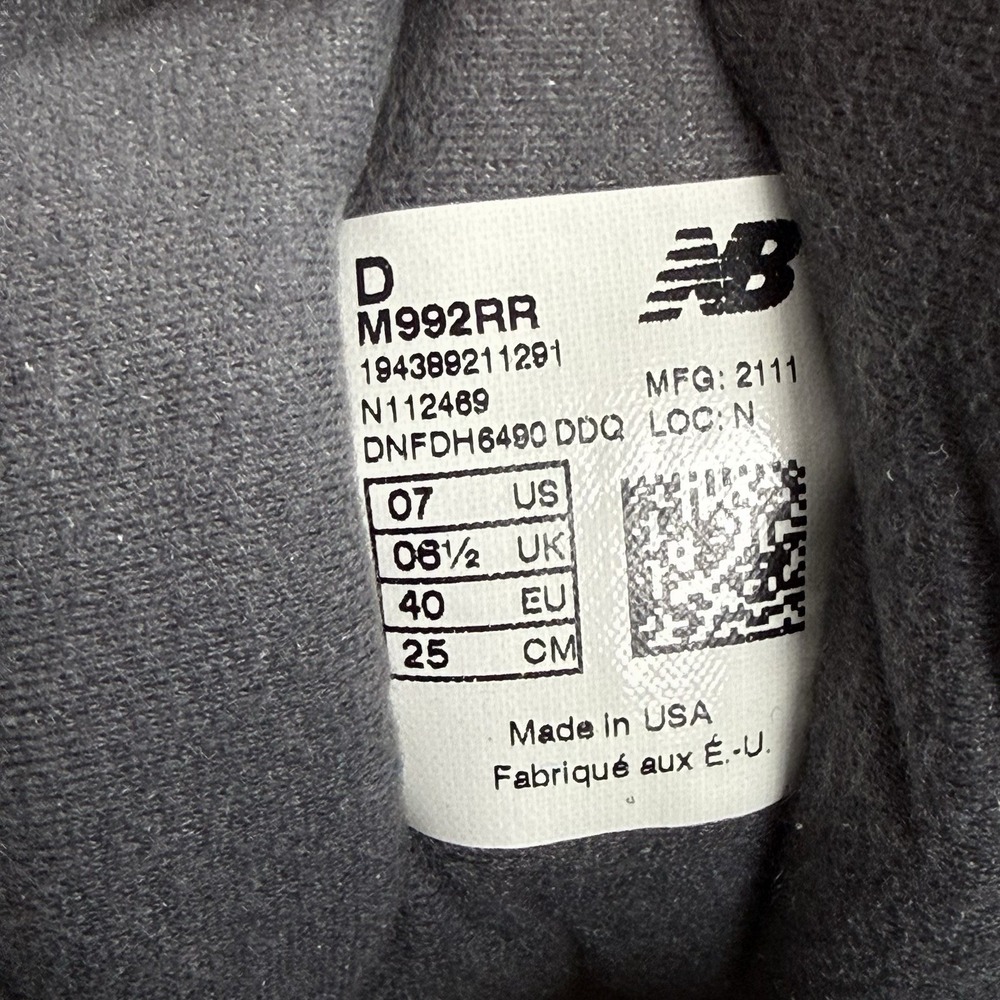 New Balance 992‎ X Billy's M992RR Size 7 Colorblock "Grey Blue Teal" Made In USA - Picture 8 of 10